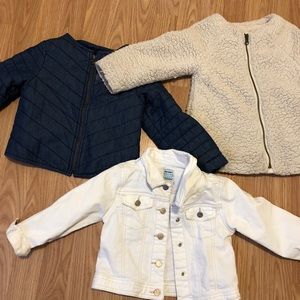 Lot Toddler Girls Jackets Size 3T and 4T Gap